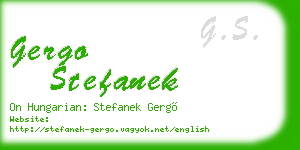 gergo stefanek business card